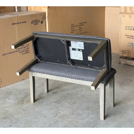 D617 - 00 : Ghế Băng , Ghế Bench - Màu Xám Khói